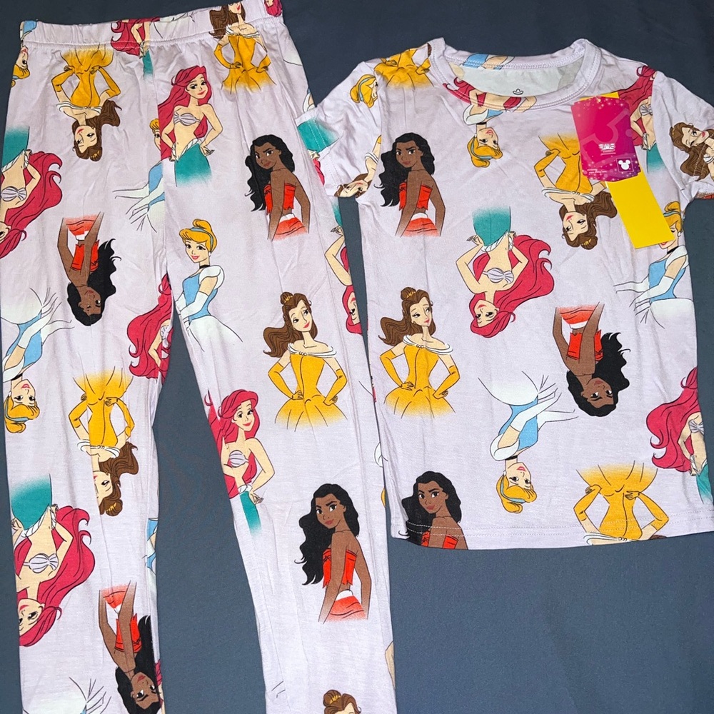 2-Piece Snug-fit Viscose Princess Pajama Set